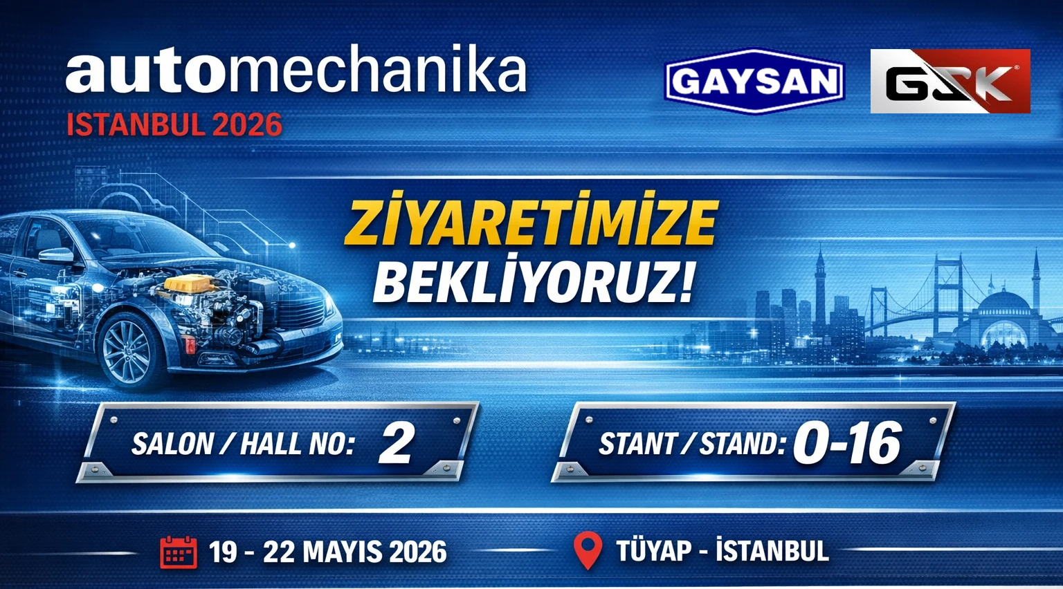 Automechanika İstanbul Fuarı'na Sizleri de Bekliyoruz.